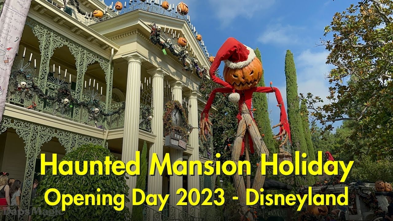 'Video thumbnail for FIRST DAY: Haunted Mansion Holiday 2023 at Disneyland'
