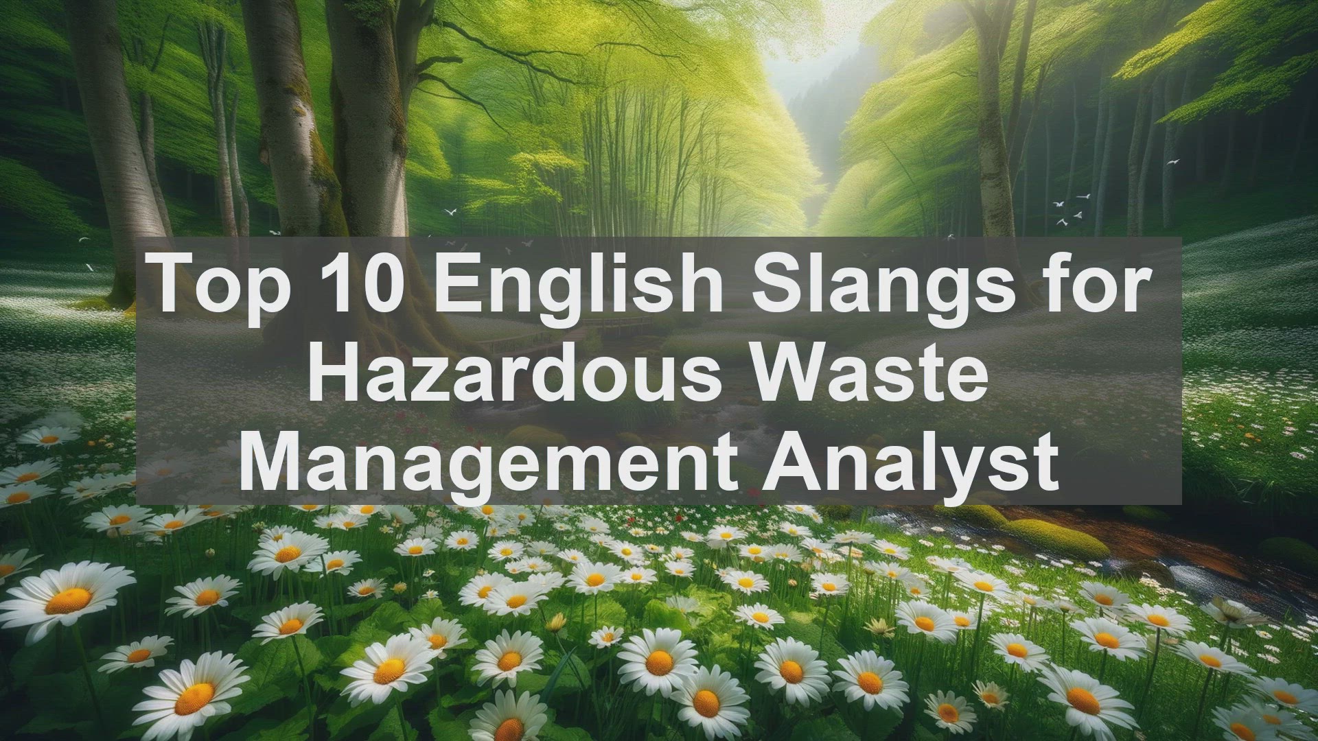 'Video thumbnail for Top 10 English Slangs for Hazardous Waste Management Analyst'