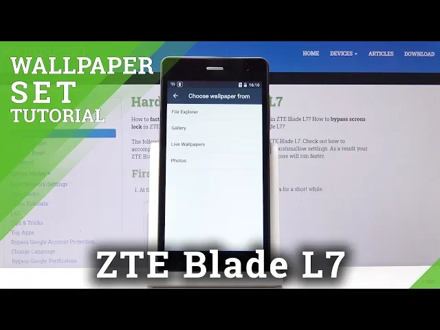 Video thumbnail for How to Change Wallpaper in ZTE Blade L7 – Set Up Home Screen