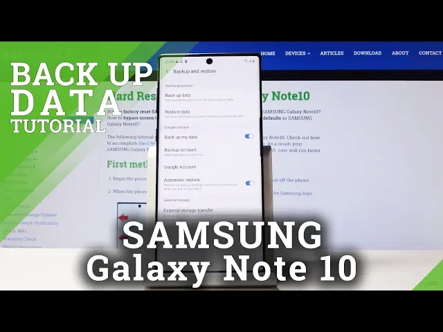 Video thumbnail for How to Enable Backup Data in SAMSUNG Galaxy Note 10 - Add Google Backup Account