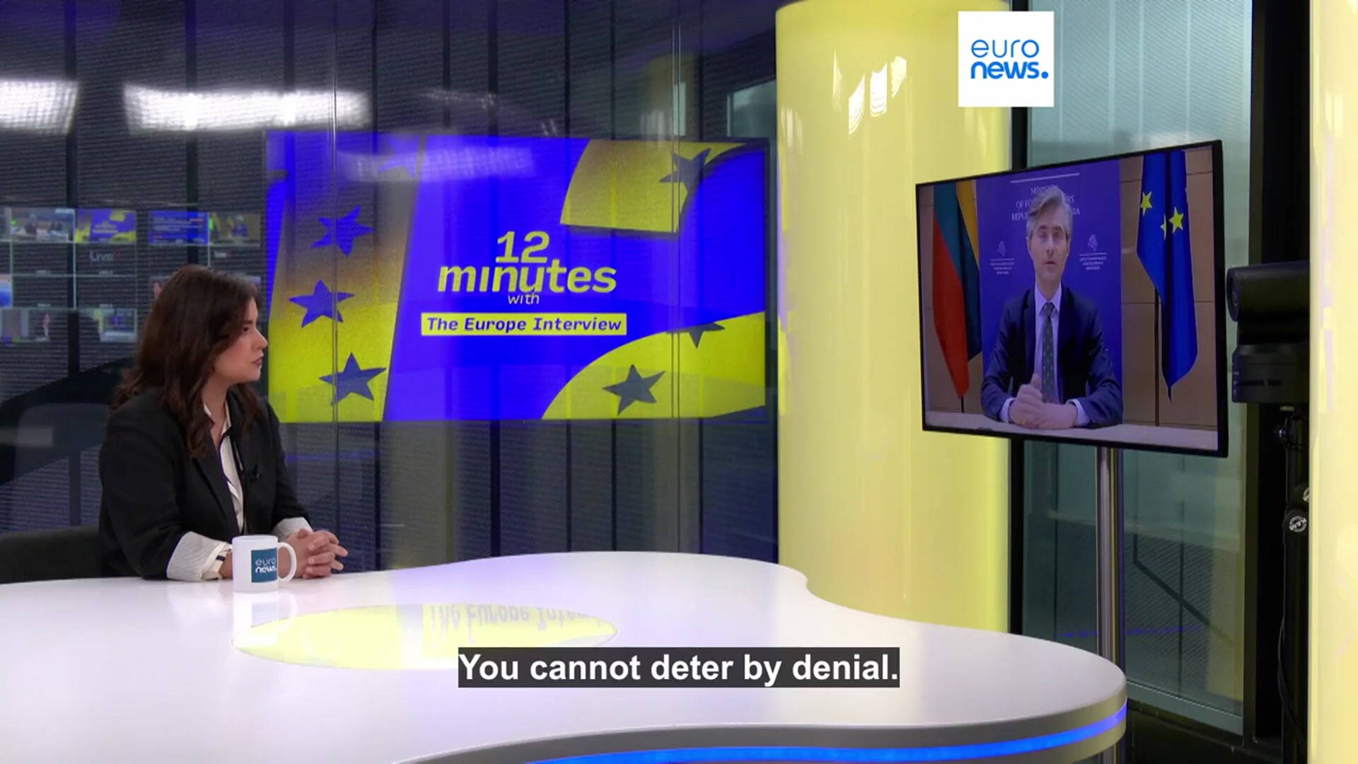 'Video thumbnail for Sanction Belarus to avoid 'spiral of escalation' after balloon incursions, Lithuanian FM tells EU'