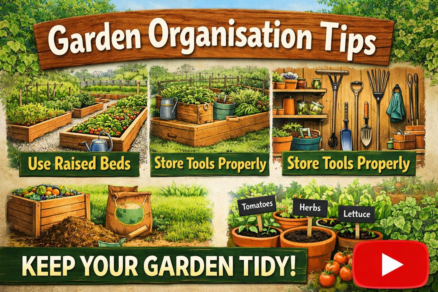 Video thumbnail for Garden Organisation Tips | Keeping Growing Areas Tidy and Productive