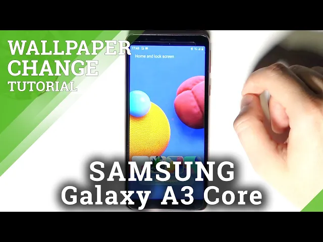 Video thumbnail for How to Change Lock Screen Wallpaper in SAMSUNG Galaxy A3 Core – Find Wallpaper Options