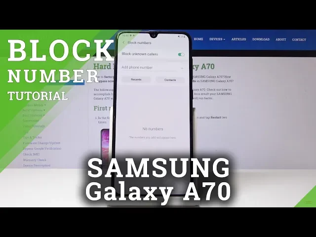 Video thumbnail for How to Reject Number in Samsung Galaxy A70 – Blacklist Setup