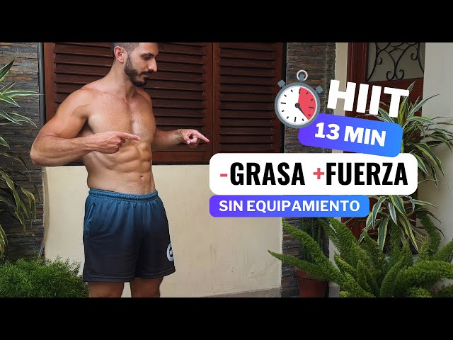 Video thumbnail for 13 MIN RUTINA HIIT FULL BODY | Entrena En Casa, Rutina Sin Equipamiento⏱️