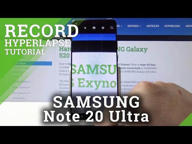 Video thumbnail for How to Record Hyperlapse in SAMSUNG Galaxy S20 Ultra – Camera Settings