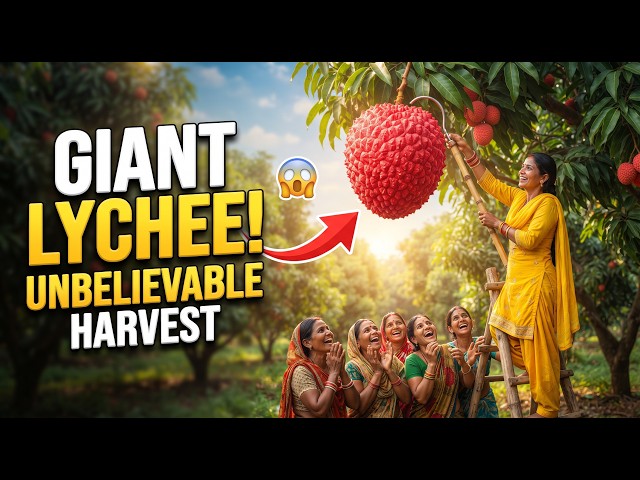 Video thumbnail for 🍒 Giant Litchi Festival In Village 😍✨ #litchi #village