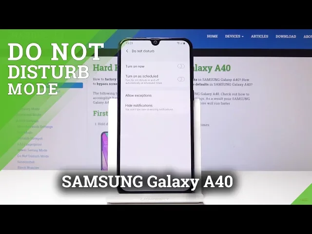 Video thumbnail for How to Activate Do Not Disturb Mode in SAMSUNG Galaxy A40 - Mute Sounds