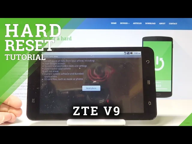 Video thumbnail for HARD RESET ZTE V9 | Erase All Data & Content in ZTE Tablet