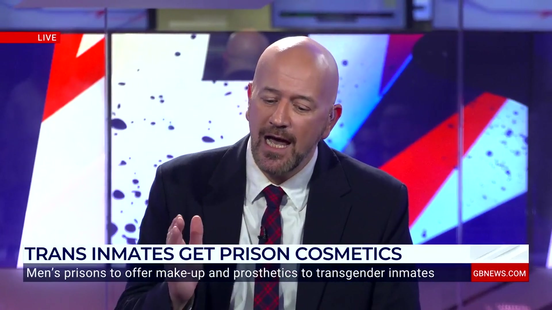 'Video thumbnail for WATCH: GB News audience member hits out at male prisons offering 'wigs and makeup' to trans inmates'