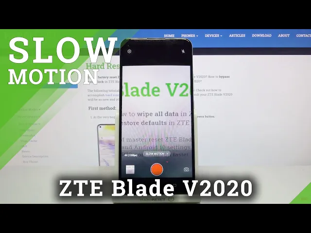 Video thumbnail for How to Record Slow Motion in ZTE Blade V2020 – Find Slow Motion Option