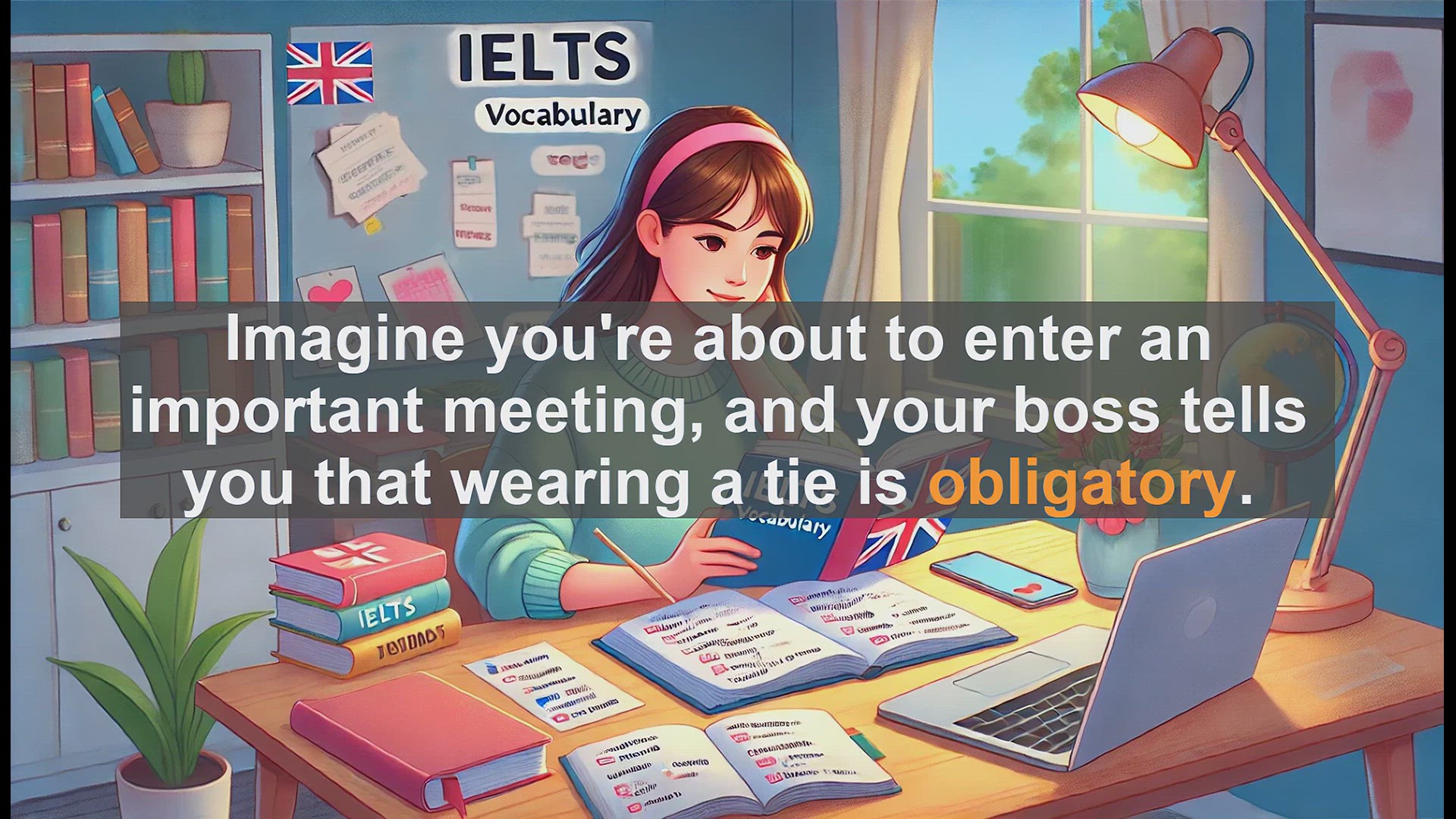 'Video thumbnail for 2500 Must Know IELTS 6.5 Vocabulary - Understanding 'Obligatory': Boost Your IELTS Vocabulary'