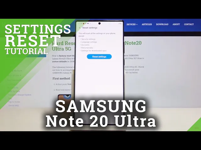 Video thumbnail for How to Reset Settings in SAMSUNG Galaxy Note 20 Ultra – Restore Manufacturer Config