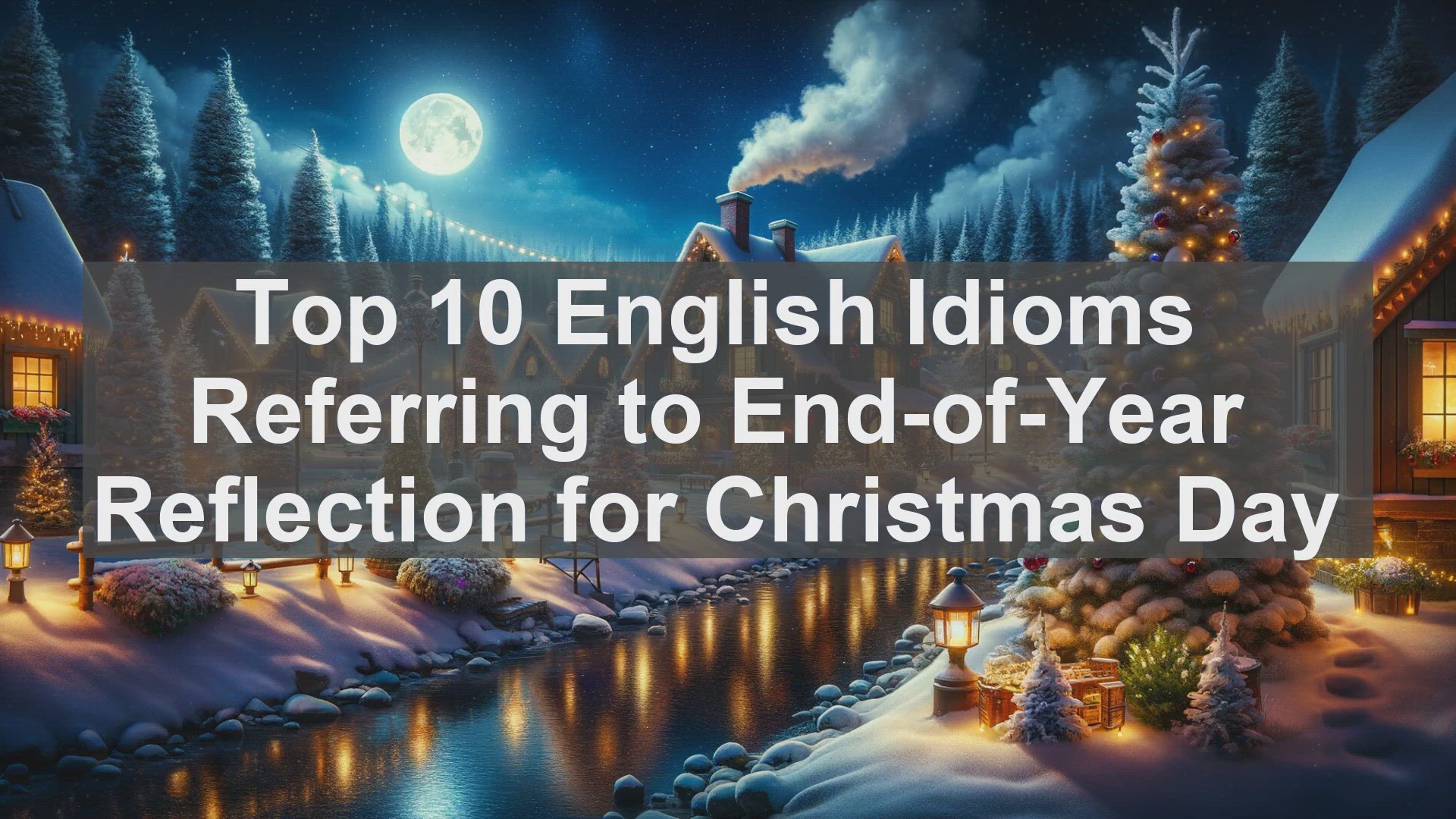 'Video thumbnail for Top 10 English Idioms Referring to EndofYear Reflection for Christmas Day'