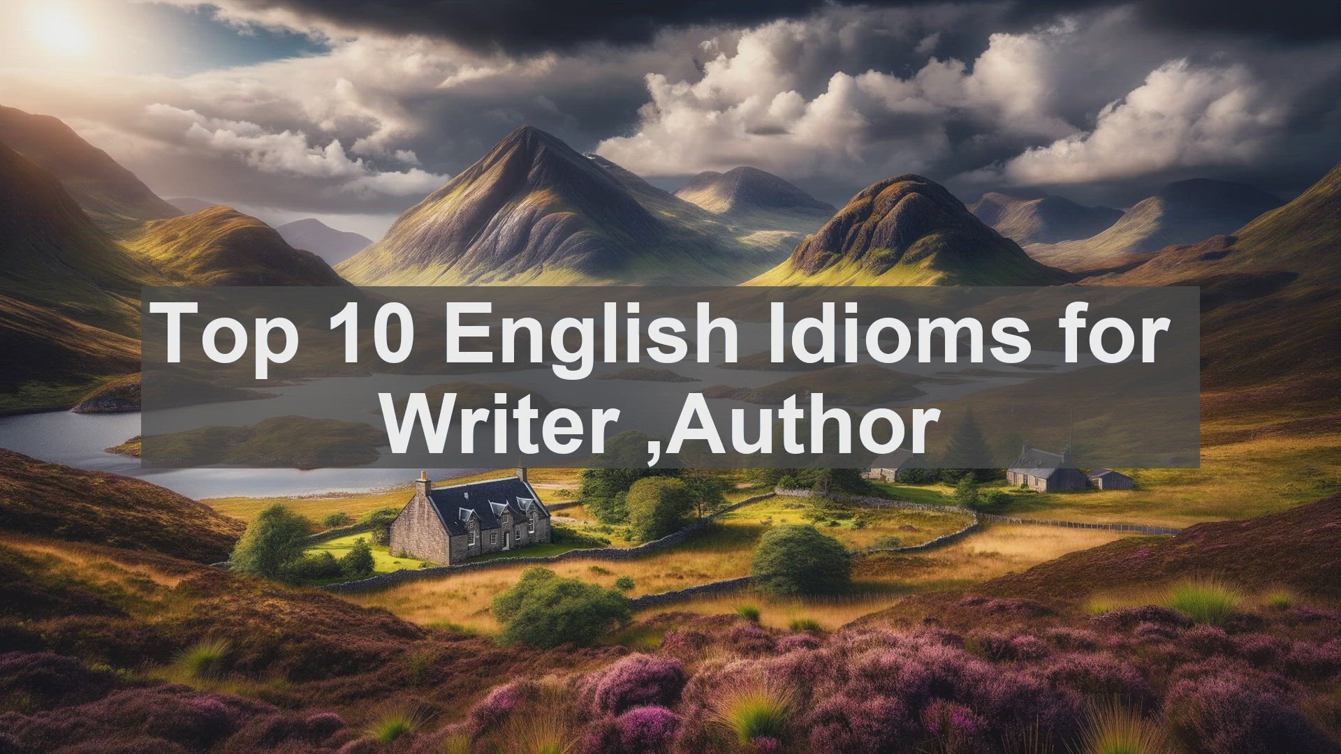 'Video thumbnail for Top 10 English Idioms for Writer Author'