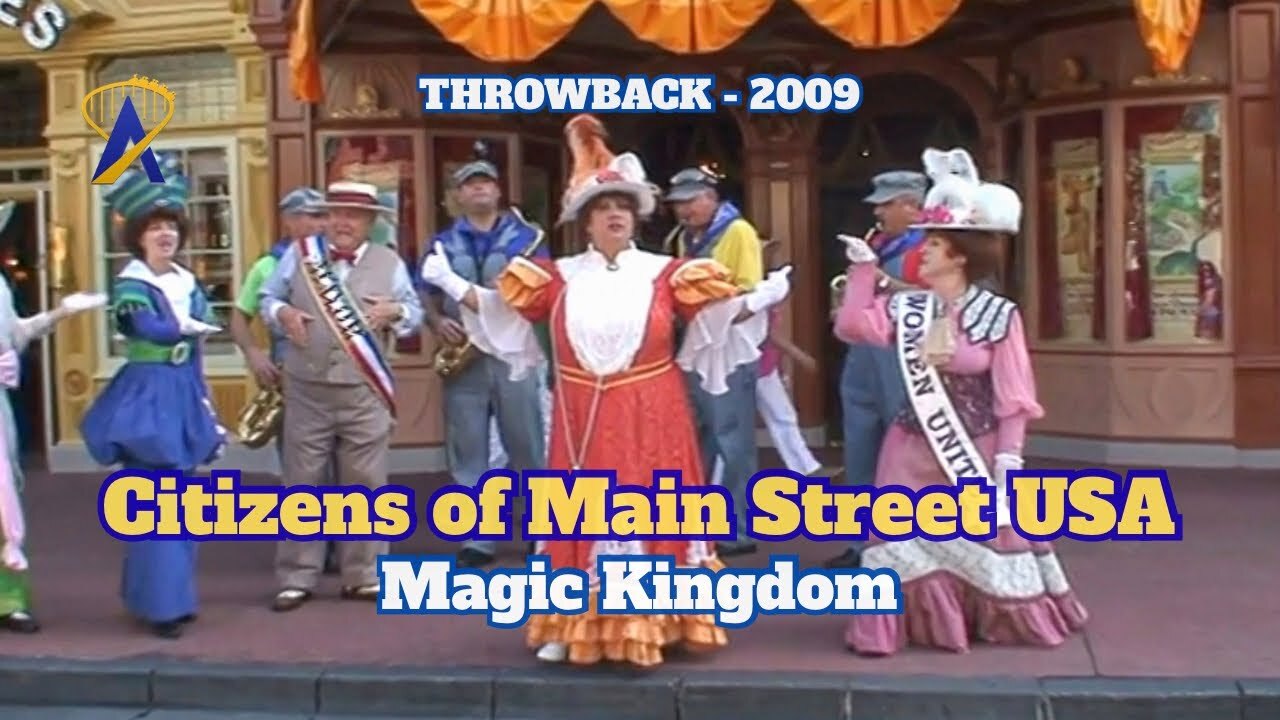Video thumbnail for Citizens of Main Street USA Show THROWBACK Disney (2009) - Magic Kingdom