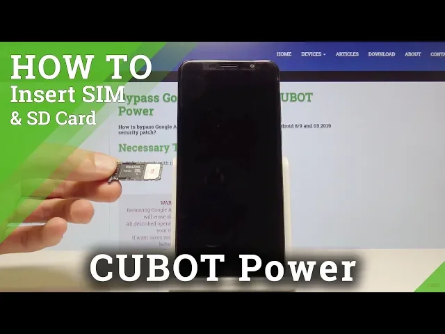 Video thumbnail for How to Insert Nano SIM to CUBOT Power - Input Micro SD