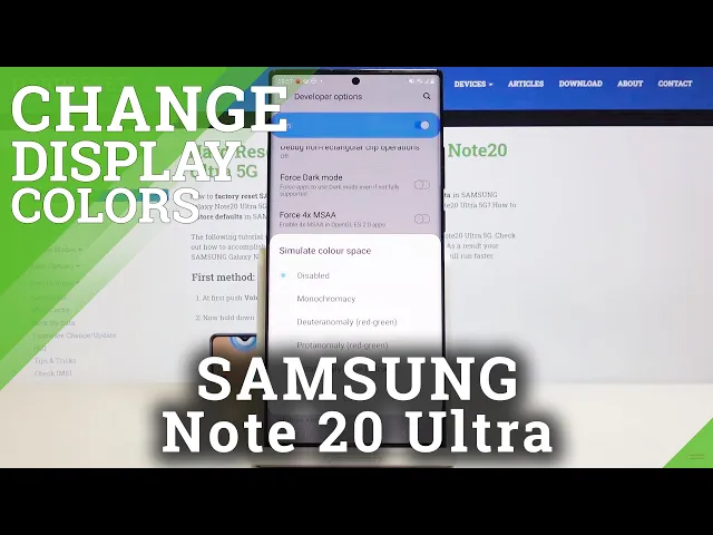 Video thumbnail for How to Simulate Color Space in SAMSUNG Galaxy Note 20 Ultra – Change System Colors