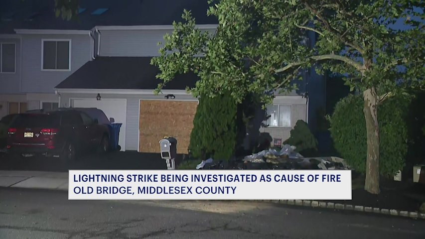 Video thumbnail for Lightning strikes home in Old Bridge during heavy storms