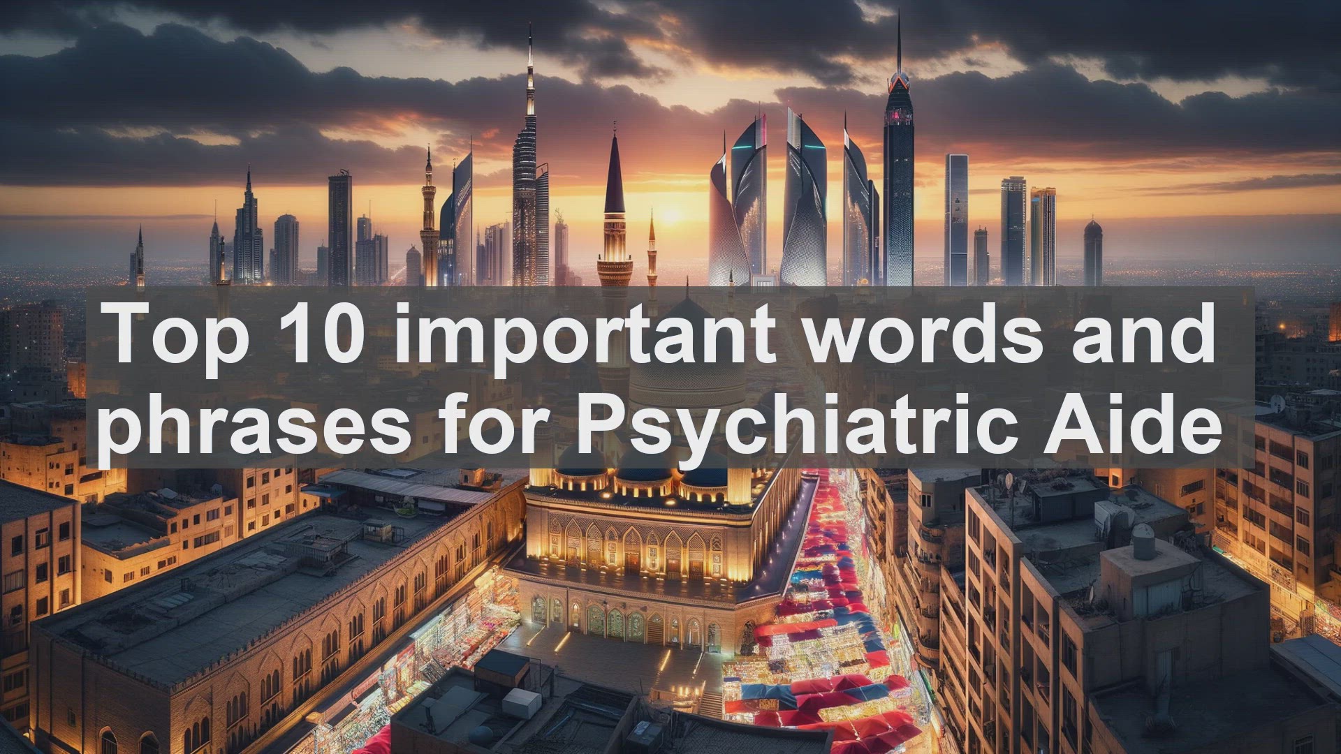 'Video thumbnail for Top 10 important words and phrases for Psychiatric Aide'