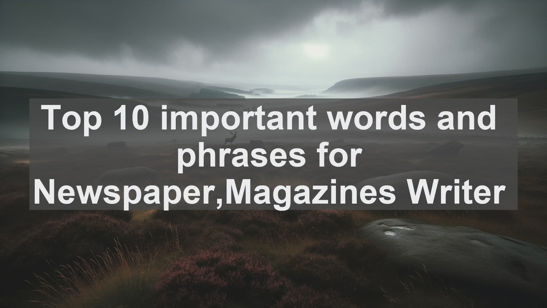 'Video thumbnail for Top 10 important words and phrases for NewspaperMagazines Writer'