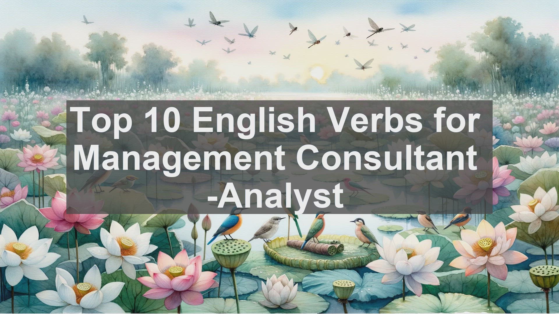 'Video thumbnail for Top 10 English Verbs for Management Consultant Analyst'