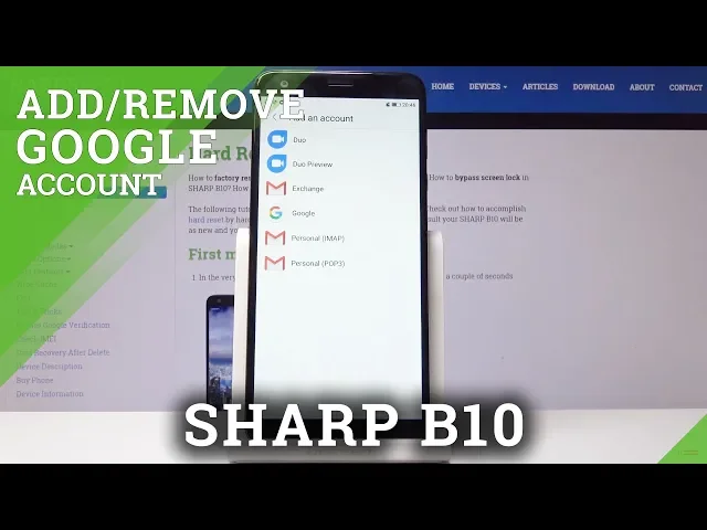 Video thumbnail for How to Add Google Account in SHARP B10 - Remove Google User