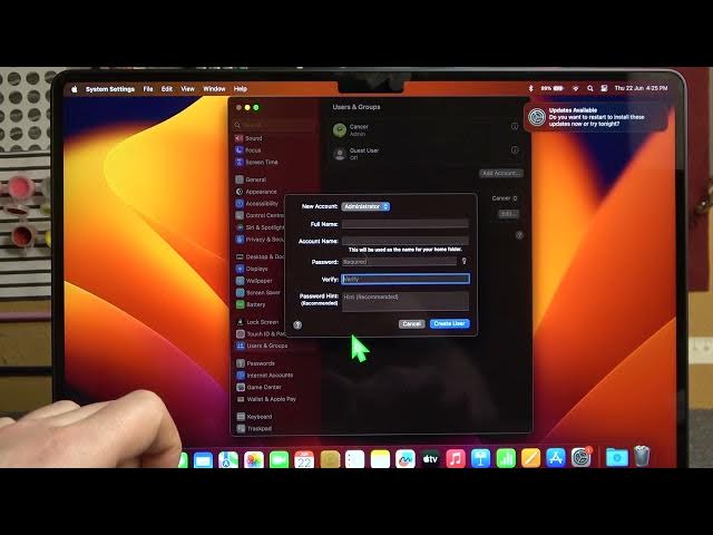 Video thumbnail for How To Create Admin Account On Macbook Air M2 2023