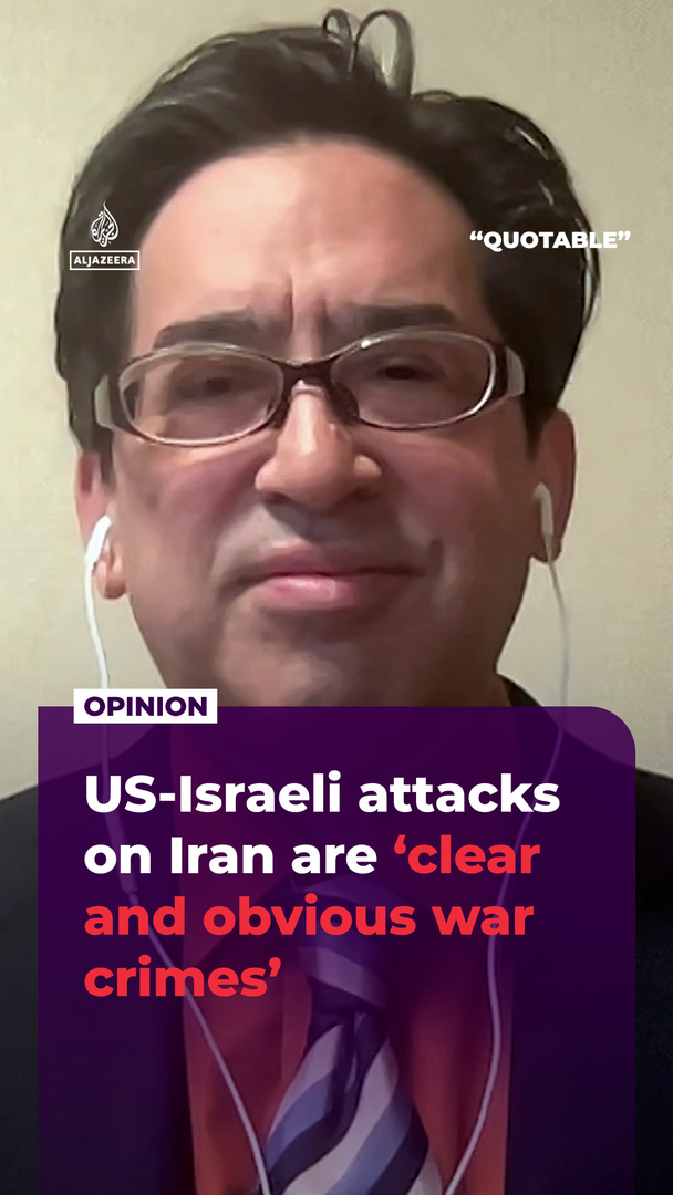 Video thumbnail for US-Israeli attacks on Iran are ‘clear and obvious war crimes’