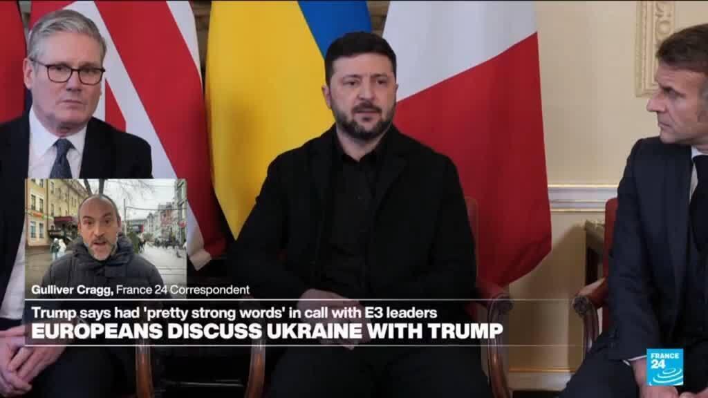 Video thumbnail for A 'critical moment' for peace in Ukraine as Europeans discuss with Trump