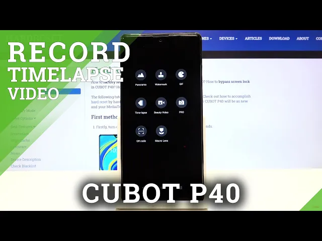Video thumbnail for How to Record Time Lapse in CUBOT P40 – Camera Time Lapse Mode