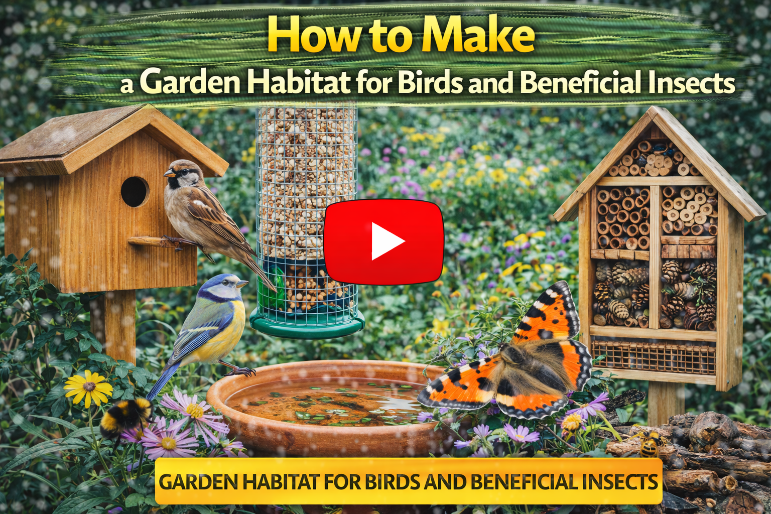 Video thumbnail for How to Make a Garden Habitat for Birds and Beneficial Insects