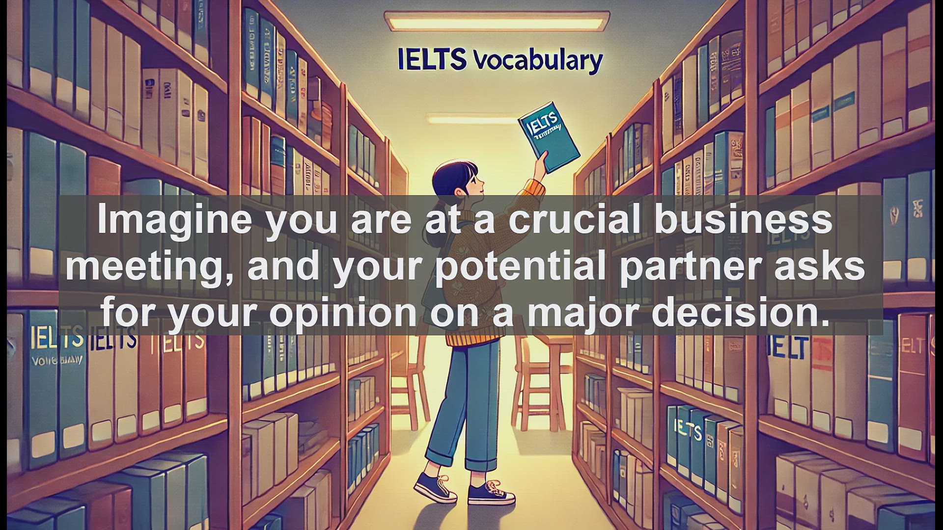 'Video thumbnail for 2000 Must Know IELTS 9.0 Vocabulary - Understanding 'Noncommittal': A Key IELTS Vocabulary Word'