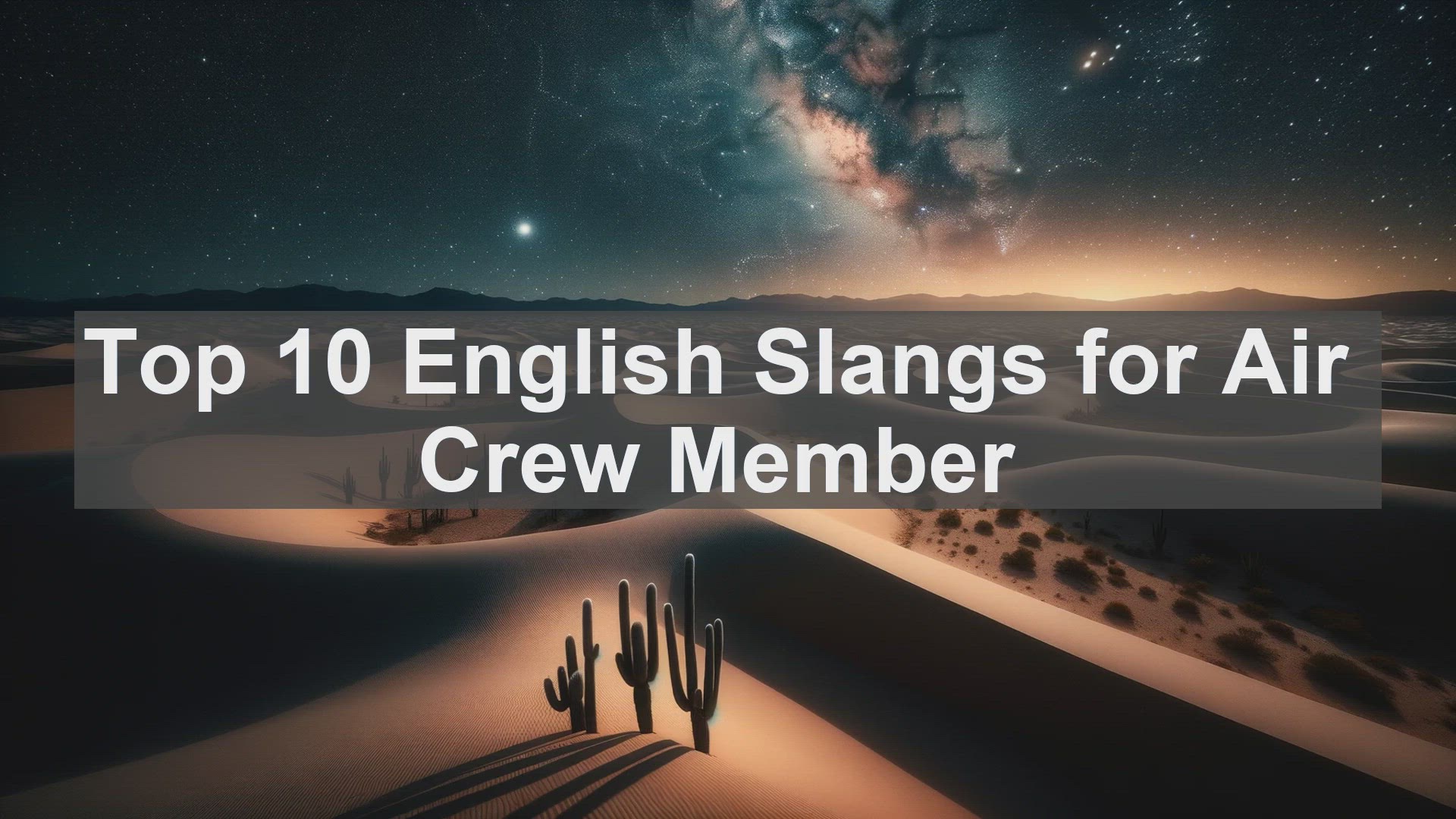 'Video thumbnail for Top 10 English Slangs for Air Crew Member'