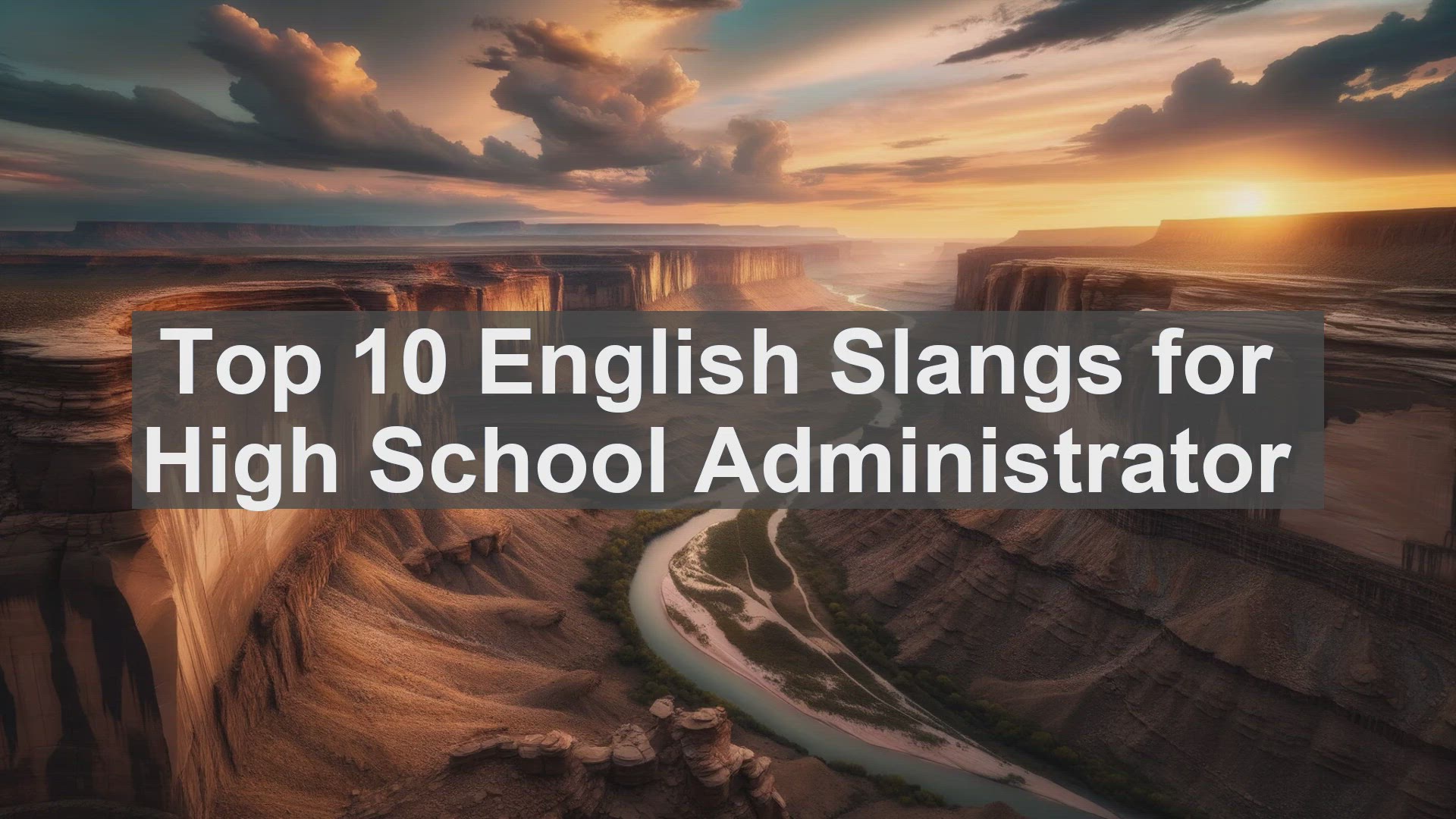 'Video thumbnail for Top 10 English Slangs for High School Administrator'