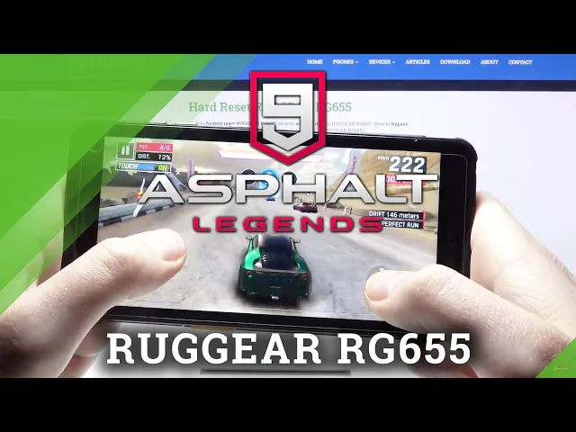 Video thumbnail for Gameplay of Asphalt 9 on RugGear RG655 – Demanding Settings