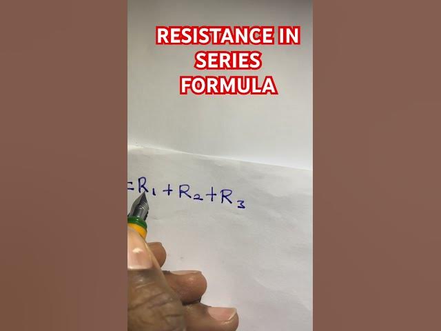 'Video thumbnail for Resistance in series formula'