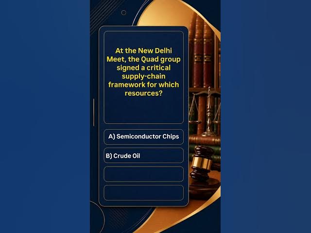 Video thumbnail for At the New Delhi Meet, the Quad group signed a critical supply-chain framework for which resources?