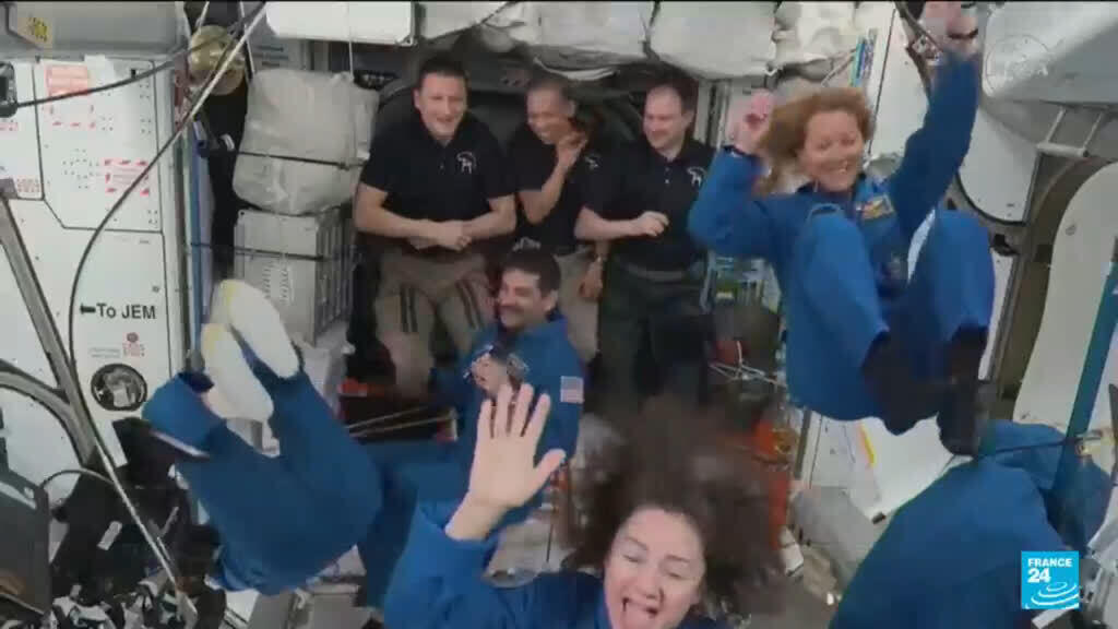 Video thumbnail for NASA's crew-12 docks at International Space Station