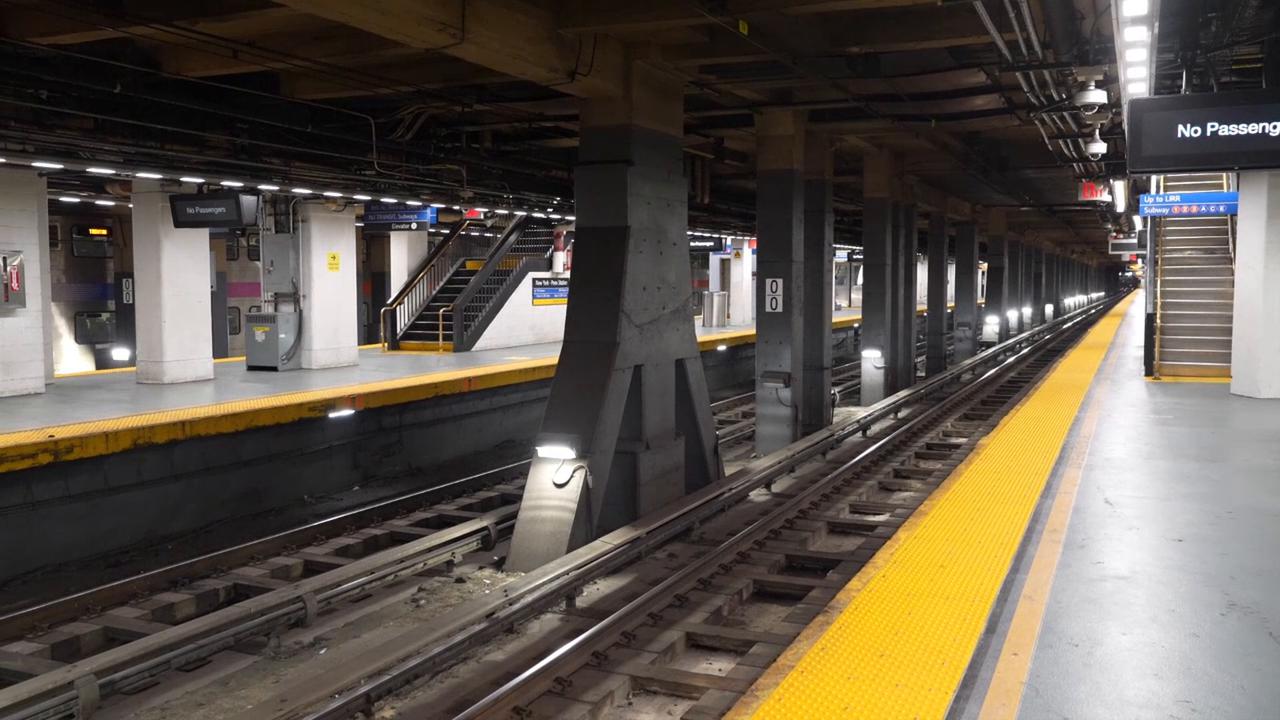 Video thumbnail for Members of five unions striking against MTA rally 3.