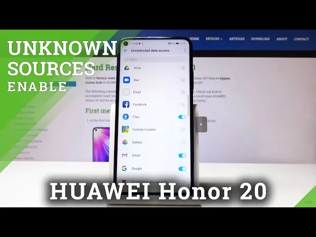 Video thumbnail for How to Enable Unknown Sources in HUAWEI Honor 20 - Advanced Options