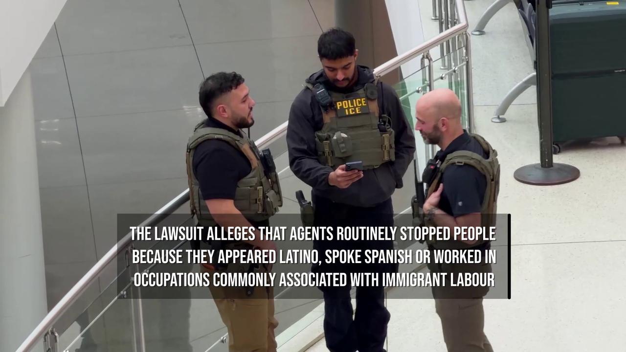 Video thumbnail for Civil Rights Groups Allege Immigration Agents Used Racial Slurs to Target Latinos.