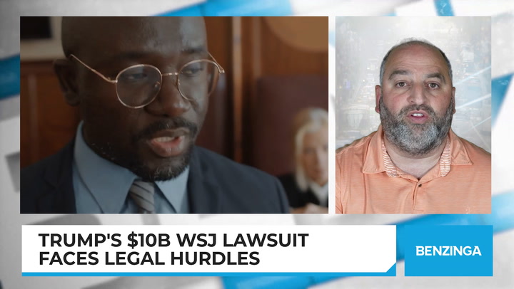 'Video thumbnail for Trump's $10B WSJ Lawsuit Faces Legal Hurdles'