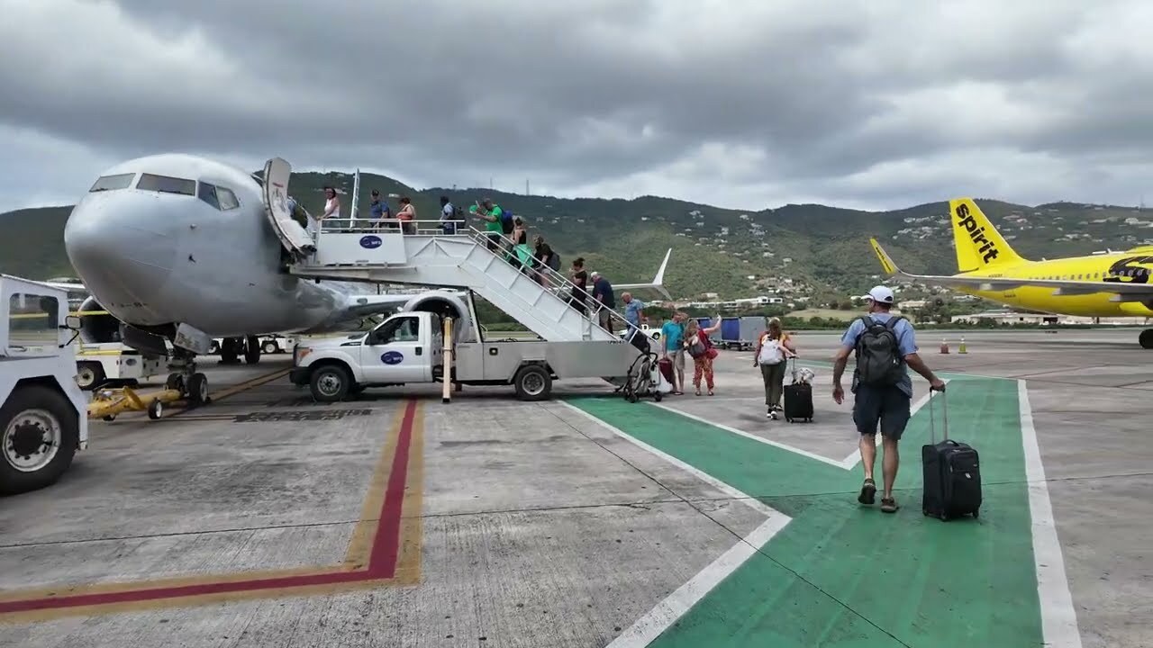 Video thumbnail for US Virgin Islands Departure  to Miami Airport Arrival on American Airlines
