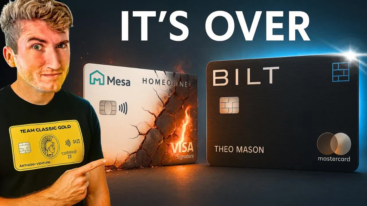 Video thumbnail for Anthony Venture: mesa card shutdown & bilt 2.0: what to do now! credit card rewards & mortgage points explained
