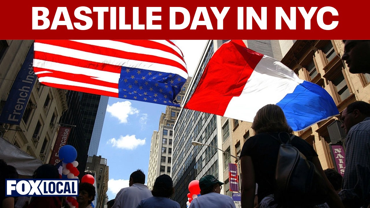 Video thumbnail for New Yorkers celebrate Bastille Day with massive Sunday block party