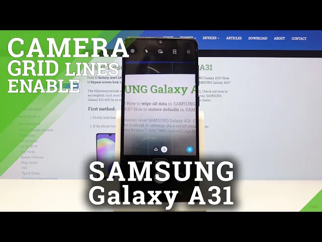 Video thumbnail for How to Turn On / Off Camera Grid Lines in SAMSUNG Galaxy A31 – Helper Lines