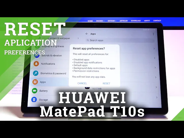 Video thumbnail for How to Reset App Preferences on HUAWEI MatePad T10s - Restore Default App Preferences