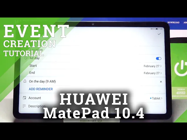 Video thumbnail for How to Add Event to Calendar in HUAWEI MatePad 10.4 – Add Important Events & Notes