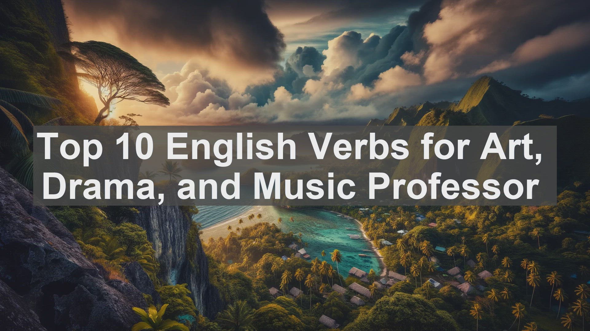 'Video thumbnail for Top 10 English Verbs for Art Drama and Music Professor'